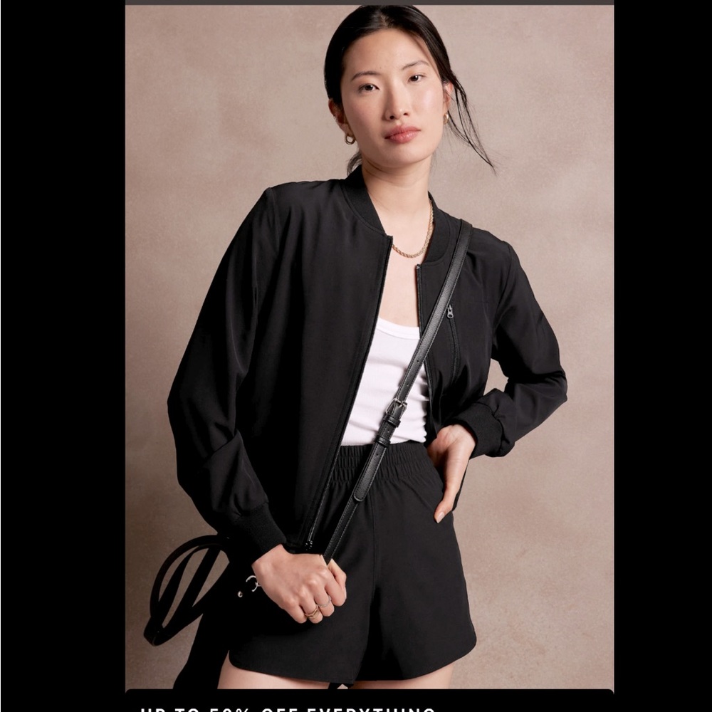 Sleek black Bomber jacket